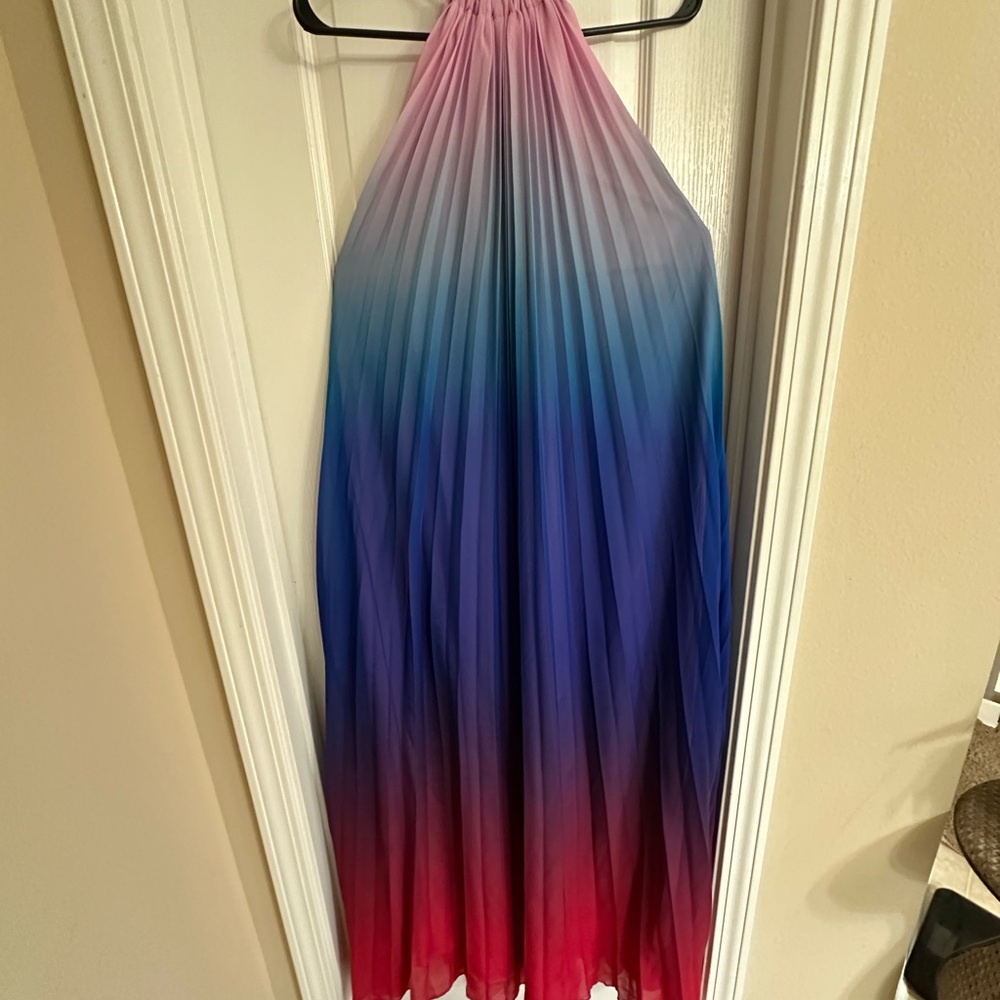 Gradient Halter Maxi Dress